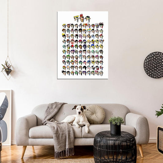 The Powerpuff Girls Cool Characters Kids Cartoon Art Wall Art Print Poster
