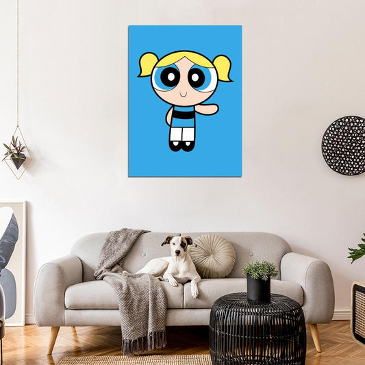 The Powerpuff Girls Bubbles Cute Kids Cartoon Art Wall Art Print Poster
