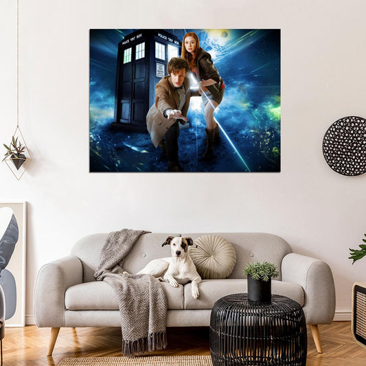 Doctor Who Matt Smith Amy Pond Karen Gillan TV Series Wall Art Print Poster