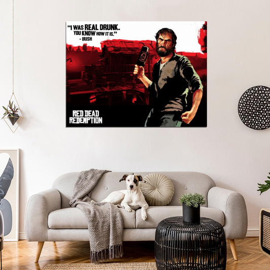 Red Dead Redemption Irish Video Game Art Wall Art Print Poster