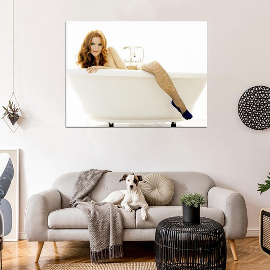 Marcia Cross Hot Actress Sexy Stocking Nude Topless Wall Art Print Poster