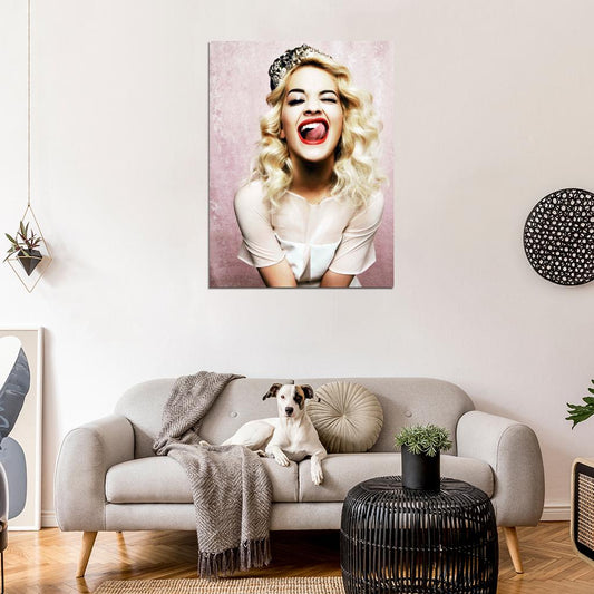 Rita Ora Beautiful Singer Hot Actress Funny Wall Art Print Poster