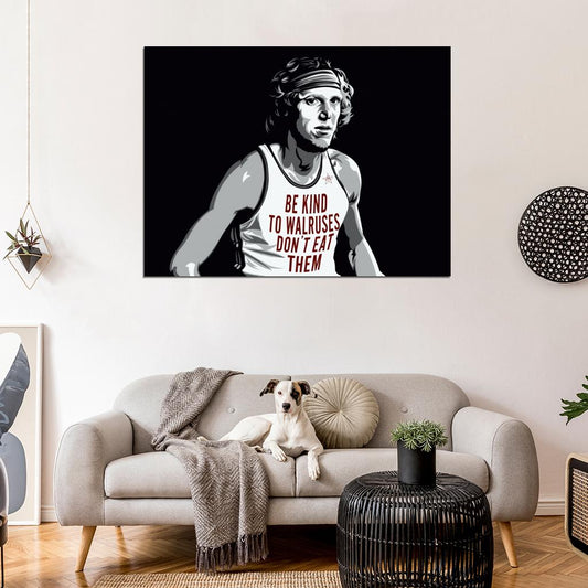 Bill Walton Art Retro Vintage Basketball Sport Wall Art Print Poster