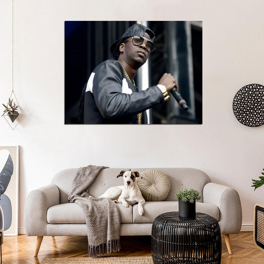 2 Chainz Live Stage Tauheed Epps Rap Hip-Hop Rapper Music Wall Art Print Poster