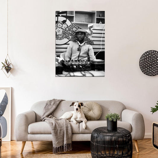 Aloe Blacc BW Soul R&B Rap Hip-Hop Music Rapper Wall Art Print Poster