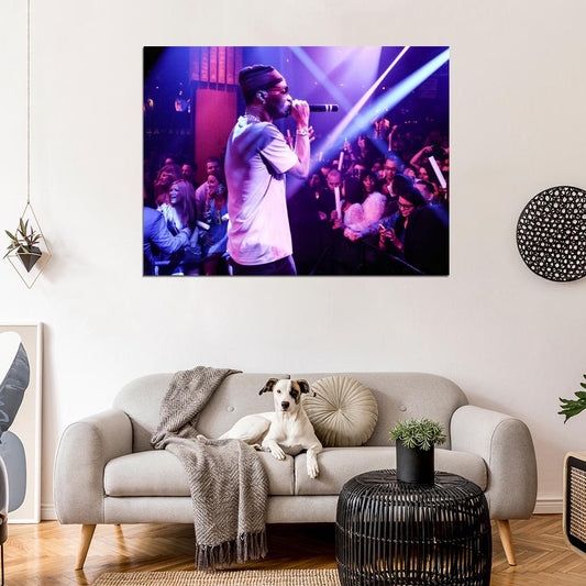 Juicy J Live Concert Rapper Hip-Hop Music Rap Wall Art Print Poster