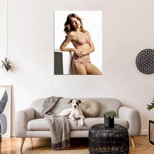 Natalia Vodianova Cute Sexy Underwear Lingerie Model Wall Art Print Poster