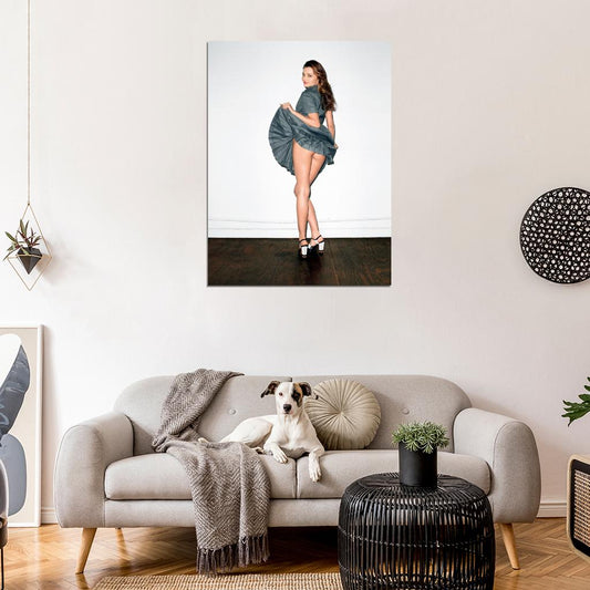Miranda Kerr Grey Dress Sexy Butt Model Wall Art Print Poster