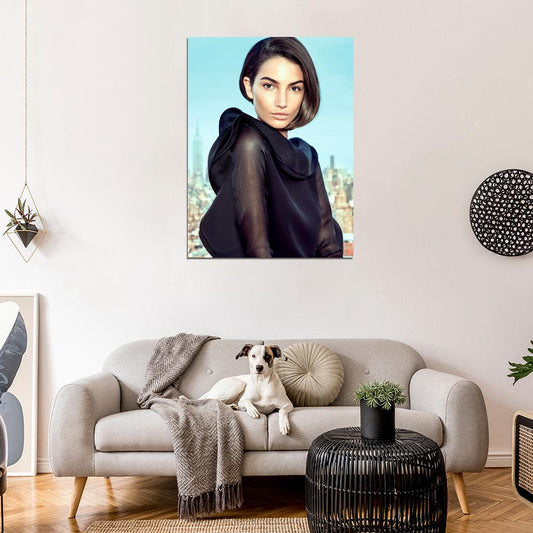 Lily Aldridge Model Wall Art Print Poster