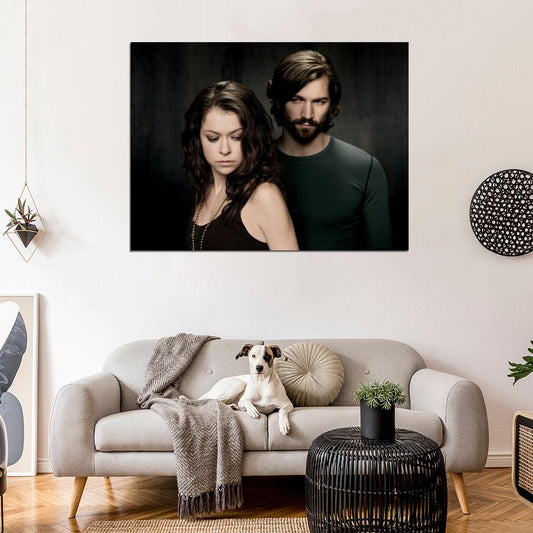Orphan Black Sarah Manning Cal Morrison Tv Series Wall Art Print Poster