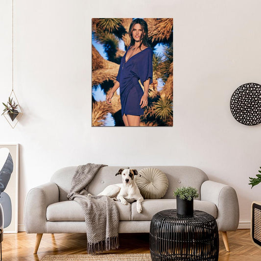 Alessandra Ambrosio Model Wall Art Print Poster