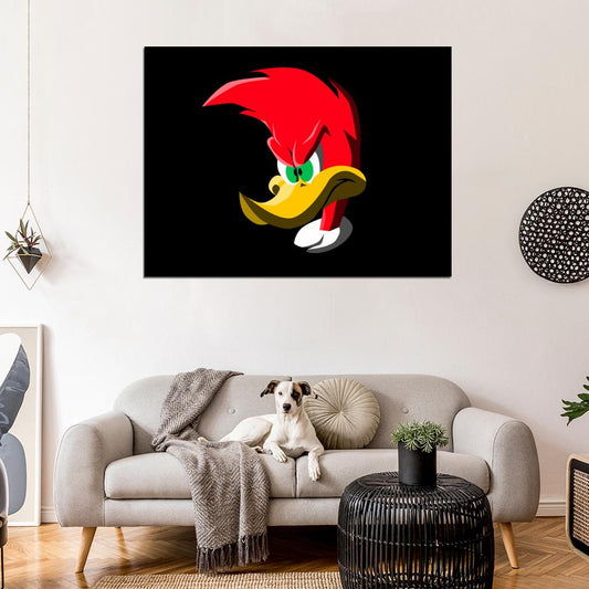 Woody Woodpecker Cool Cartoon Art Wall Art Print Poster