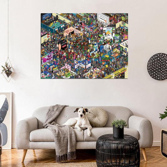 8-Bit Pixel Art Amazing Movie TV Video Game Characters Wall Art Print Poster