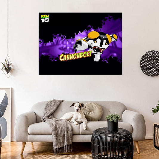 Ben 10 Cannonbolt Alien Cartoon TV Series Art Wall Art Print Poster