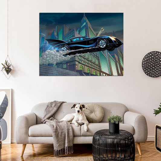 Awesome Batmobile Gotham Batman Cool Rare Art Wall Art Print Poster