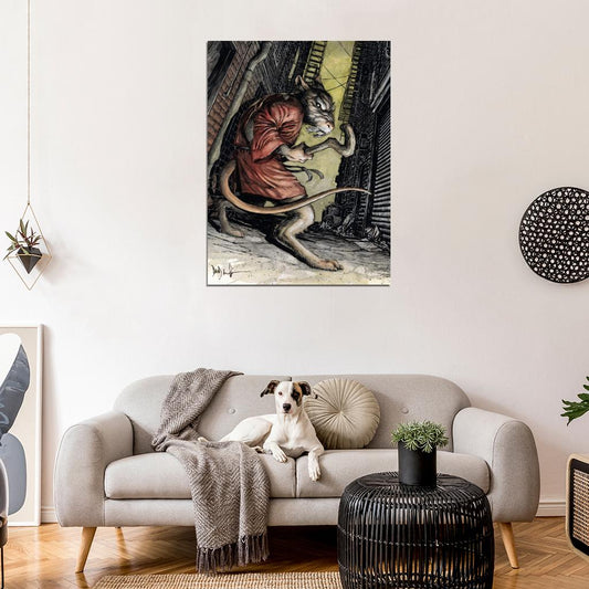 Master Splinter Teenage Mutant Ninja Turtles Awesome Art TMNT Wall Art Print Poster