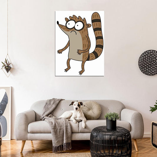 Rigby Cool The Regular Show Cartoon TV Series Art Wall Art Print Poster