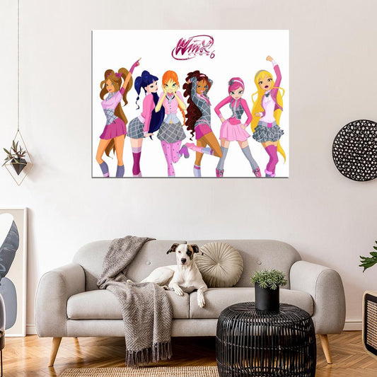 Winx Club Characters Cartoon TV Series Wall Art Print Poster