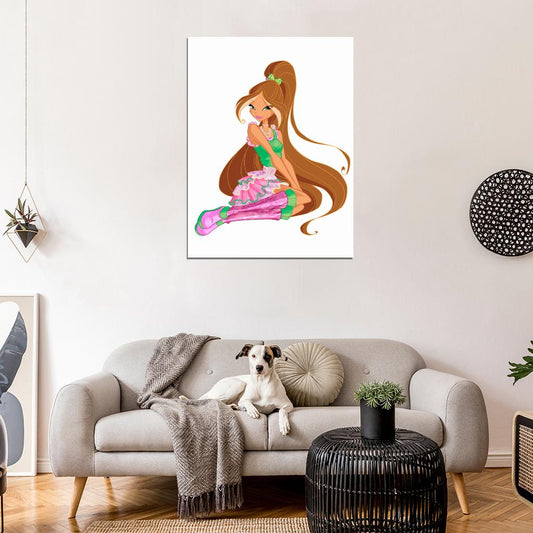Winx Club Flora Beautiful Cartoon TV Series Wall Art Print Poster