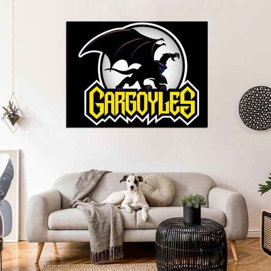 Gargoyles Logo Cartoon TV Series Art Wall Art Print Poster