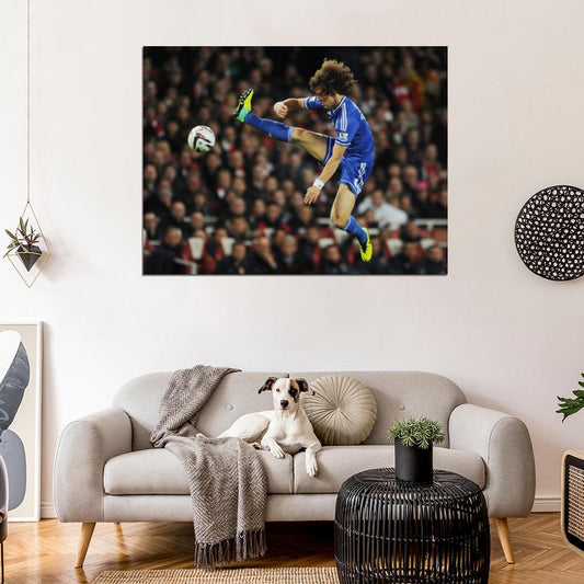 David Luiz Moreira Marinho Chelsea FC Soccer Football Wall Art Print Poster