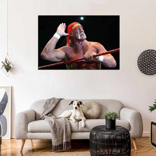 Hulk Hogan Wrestling Champion Terry Gene Bollea Sport Wall Art Print Poster