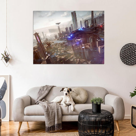 Killzone Shadow Fall Sci-Fi Futuristic City Video Game Art Wall Art Print Poster