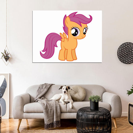 Scootaloo My Little Pony Friendship Is Magic Cute Beautiful Cartoon Art Wall Art Print Poster