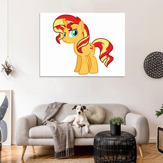 Sunset Shimmer My Little Pony Friendship Is Magic Cute Beautiful Cartoon Art Wall Art Print Poster
