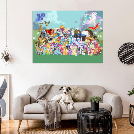 Characters My Little Pony Friendship Is Magic Cute Beautiful Cartoon Art Wall Art Print Poster