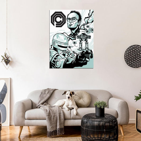 Robocop 1987 Movie OCP ED-209 Clarence Boddicker Awesome Art Wall Art Print Poster