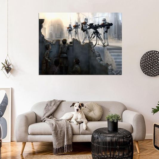 Imperial Stormtroopers Weapon Star Wars Movie Awesome Art Wall Art Print Poster