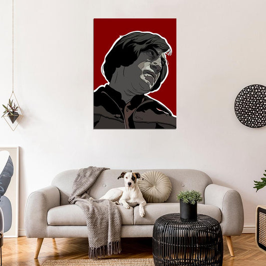 Anton Chigurh Awesome Portrait Art No Country for Old Men Javier Bardem Wall Art Print Poster