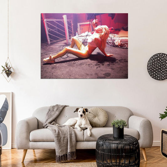 Yo-Landi Vi$$er Hot Sexy Yolandi Visser Die Antwoord Microphone Rap-Rave Band Alternative Hip-Hop Music Wall Art Print Poster