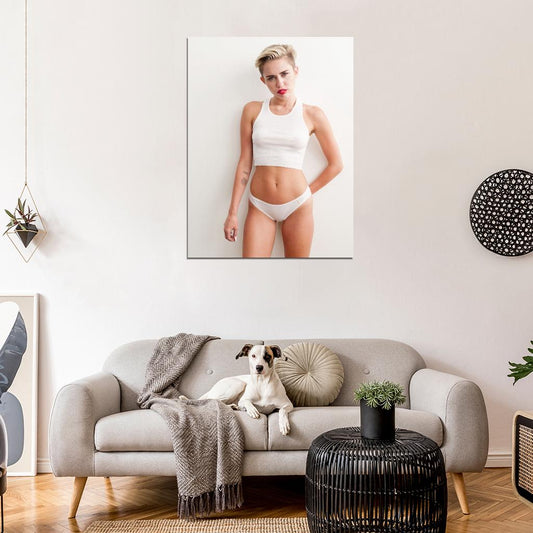 Miley Cyrus Hot Underwear Singer Sexy Body Wall Art Print Poster