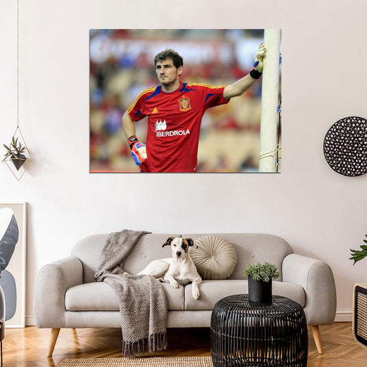 Iker Casillas Goalkeeper Spain Football Soccer Sport Wall Art Print Poster