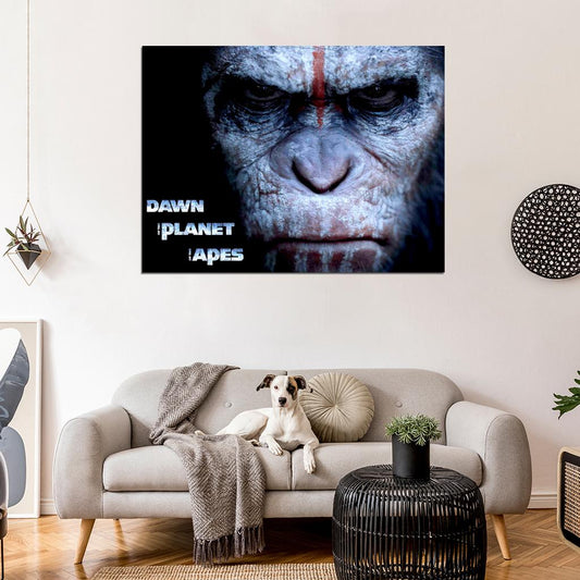 Dawn of The Planet of The Apes Caesar Andy Serkis Wall Art Print Poster