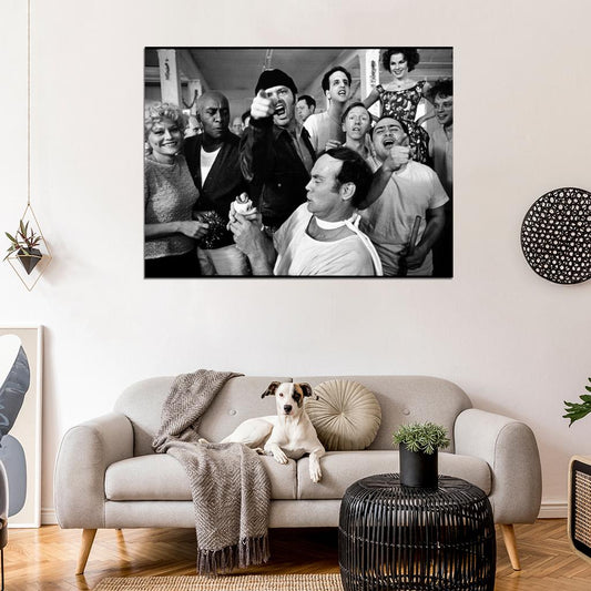 One Flew Over the Cuckoo's Nest Jack Nicholson Movie Wall Decor Room Print Retro Vintage Poster