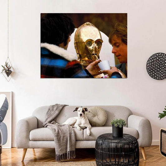 Star Wars C-3PO Anthony Daniels Behind the Scenes Rare Wall Decor Room Print Retro Vintage Poster