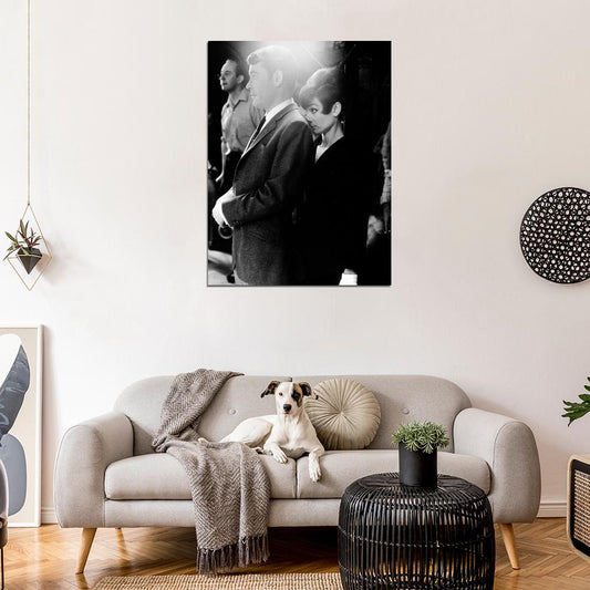 Peter O'Toole Audrey Hepburn Actors BW Wall Decor Room Print Retro Vintage Poster