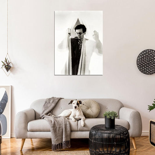 Aldous Huxley Writer Portrait BW Wall Decor Room Print Retro Vintage Poster