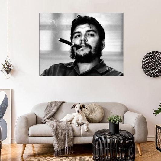 Ernesto Che Guevara Cigar Revolutionary Guerrilla Wall Decor Room Print Retro Vintage Poster