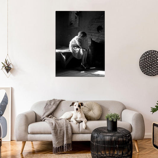 Farmhouse Child Stove New Mexico 1935 Rare Old Wall Decor Room Print Retro Vintage Poster