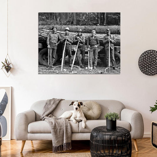 Workers Men Gem County Idaho 1939 Rare Old BW Wall Decor Room Print Retro Vintage Poster