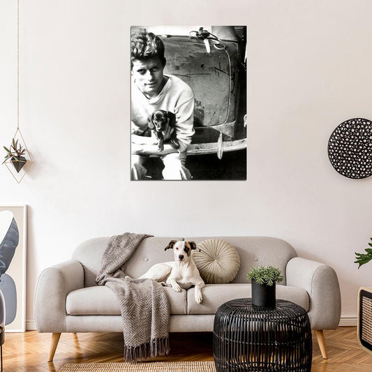 JFK John Kennedy President Young Car 1937 Rare Unique Wall Decor Room Print Retro Vintage Poster