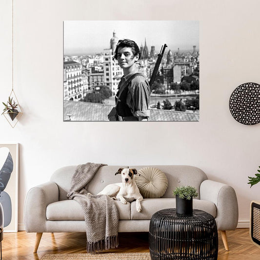 Marina Ginesta Spanish Civil War 1936 Rare Old Wall Decor Room Print Retro Vintage Poster