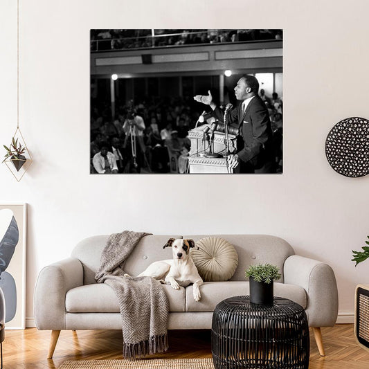 MLK Martin Luther King Jr. Speech Civil Rights Wall Decor Room Print Retro Vintage Poster