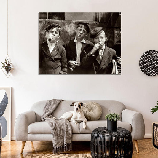 Newsboys Newsies Skeeter's Branch Badass Old BW Wall Decor Room Print Retro Vintage Poster