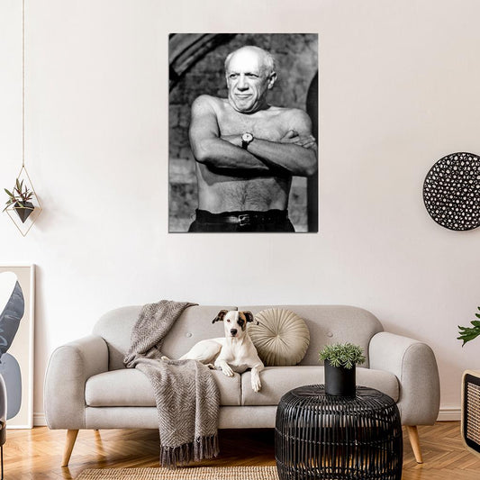 Pablo Picasso Artist Painter Shirtless Cubism Wall Decor Room Print Retro Vintage Poster