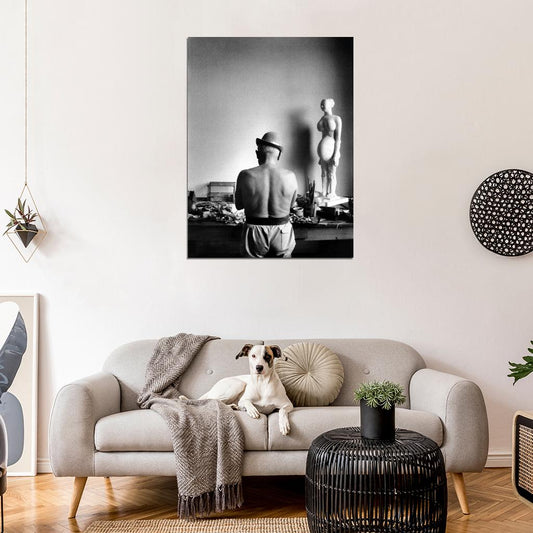 Pablo Picasso Artist Painter Workplace Old Wall Decor Room Print Retro Vintage Poster